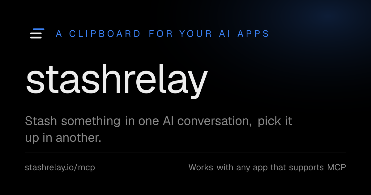 Stashrelay: screenshot