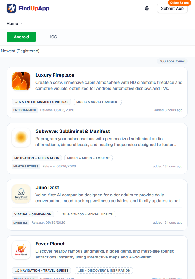 FindUpApp screenshot