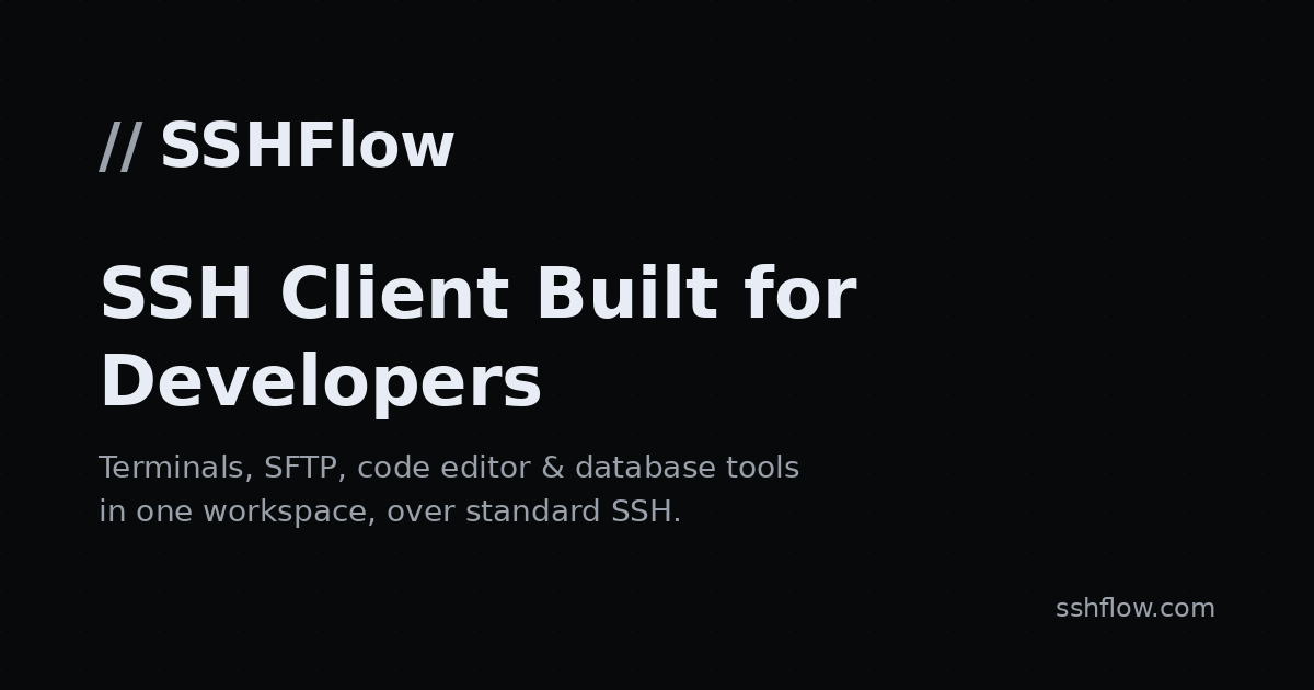 SSH Client with Integrated Workspaces for Developers screenshot