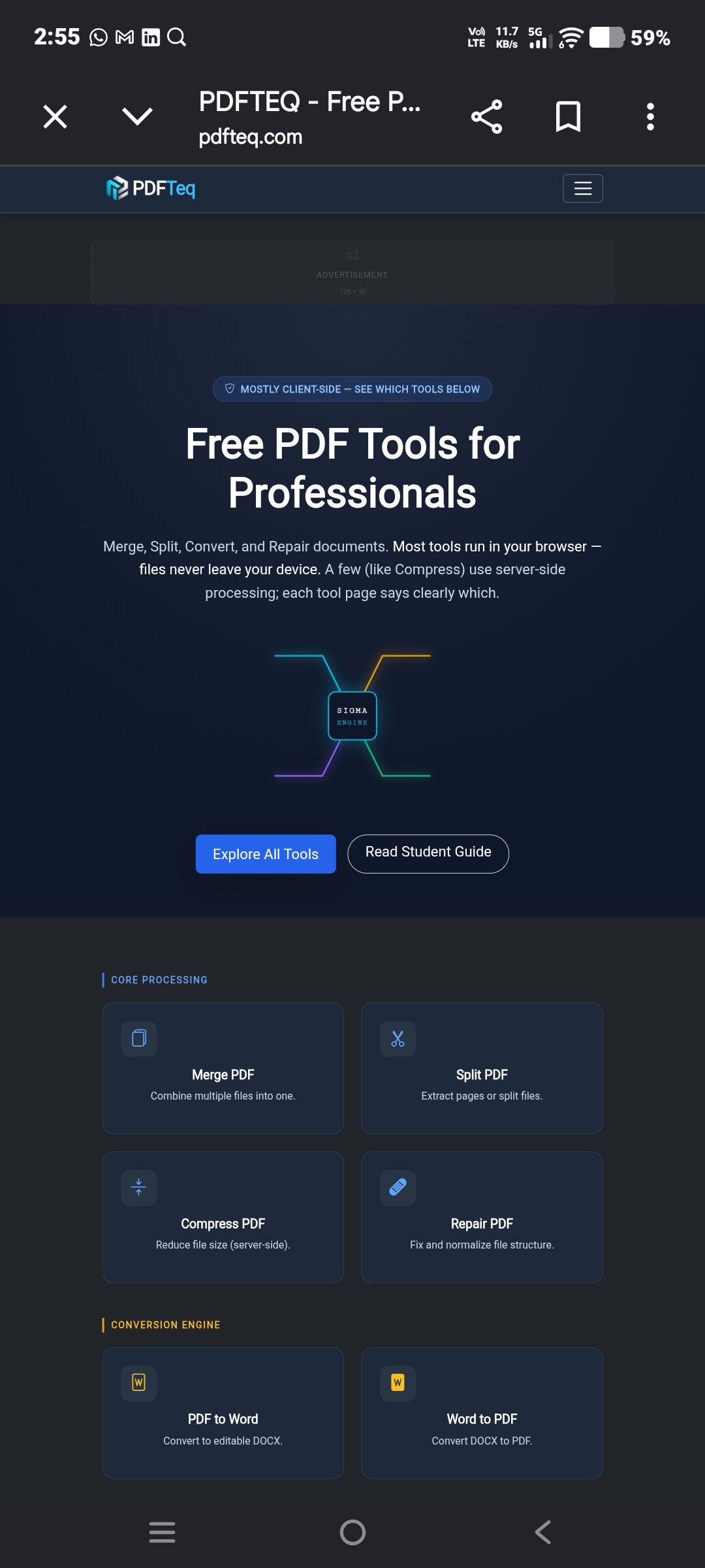 PDFTEQ Merge PDF screenshot