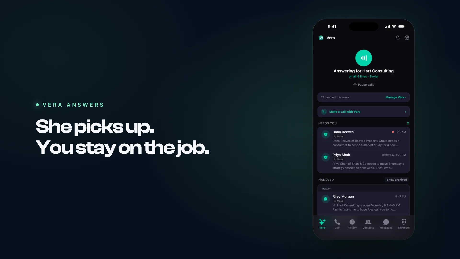 VeraDial - AI Receptionist and Business Phone screenshot
