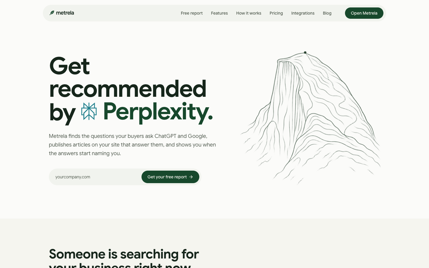 Metrela: Get recommended by ChatGPT and found on Google screenshot